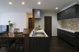 益田市かもしま東平屋モデルハウス　LDK　リビング