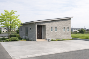 益田市東町平屋モデルハウス　外観パース