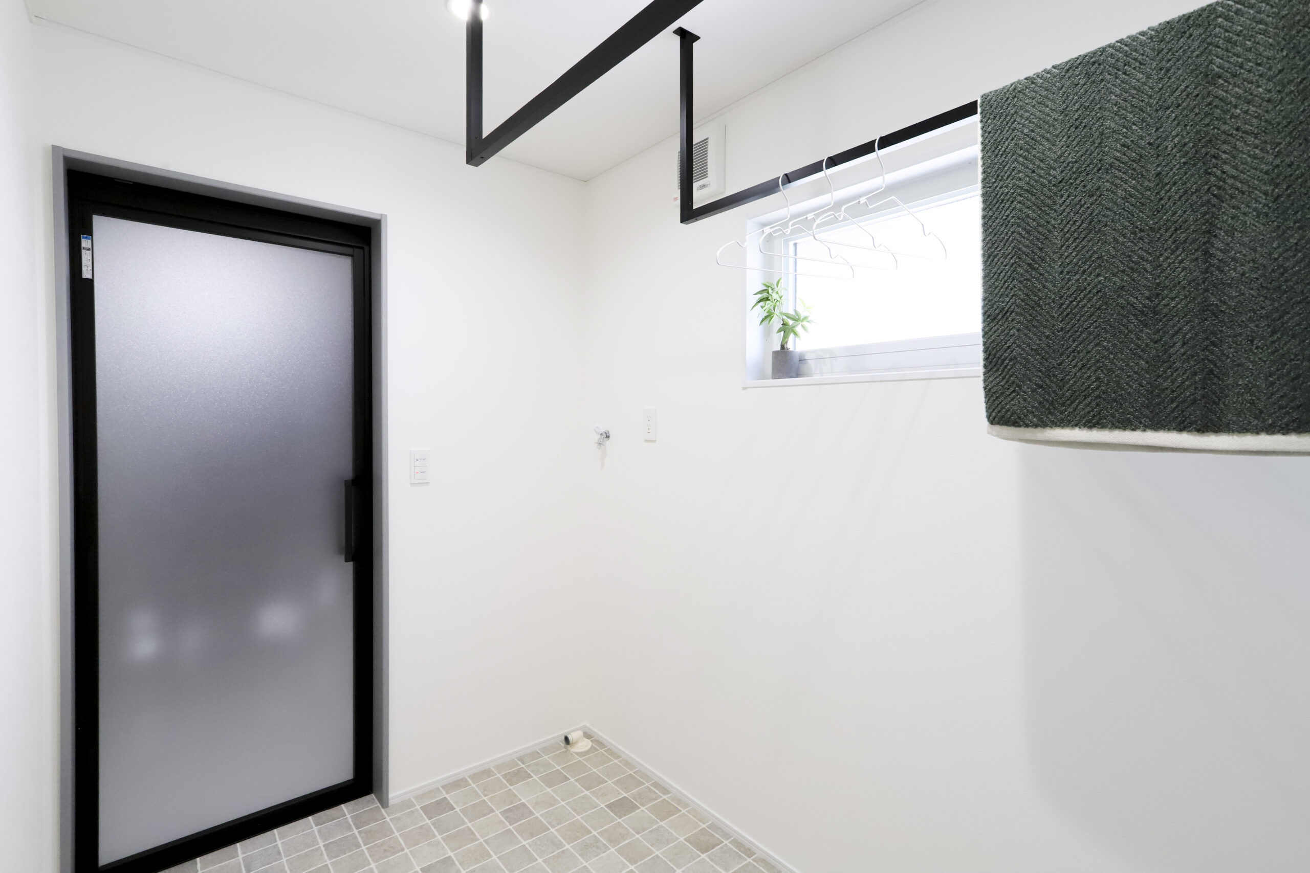 米子市新開平屋モデルハウス　ランドリールーム